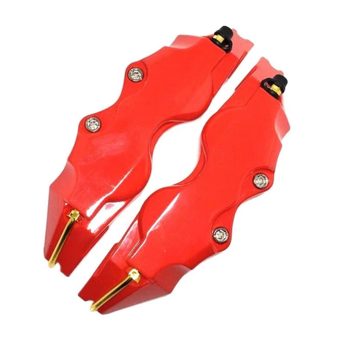 Osłona Zacisku Hamulca Osłony na piastę koła samochodu, 2 szt./zestaw, uniwersalne osłony zacisków hamulcowych 3D, stylowe, zestaw, przód, tył(Red,M)