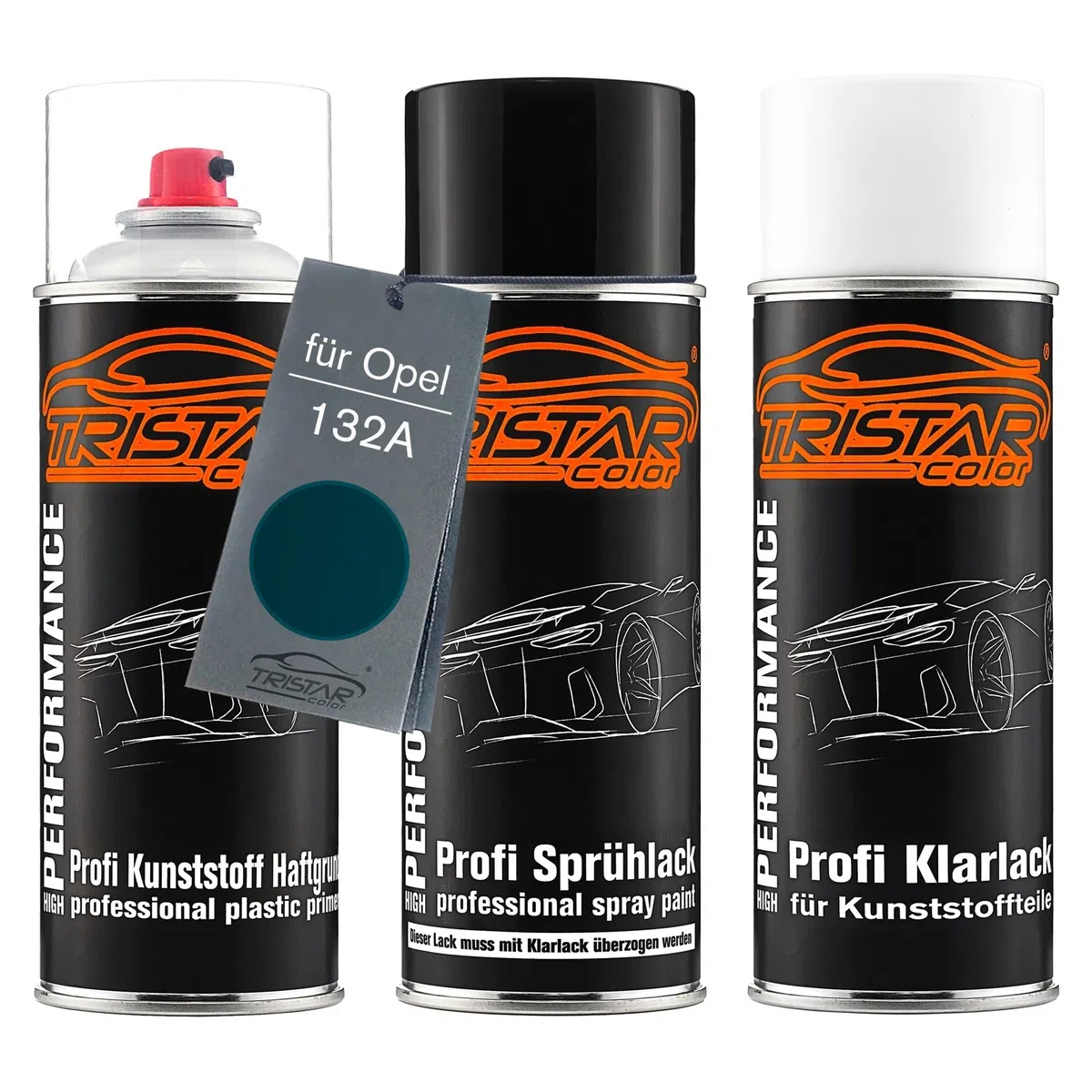 TRISTARcolor Zestaw w sprayu do plastiku do Opel 132A Oxfordgrün Metallic