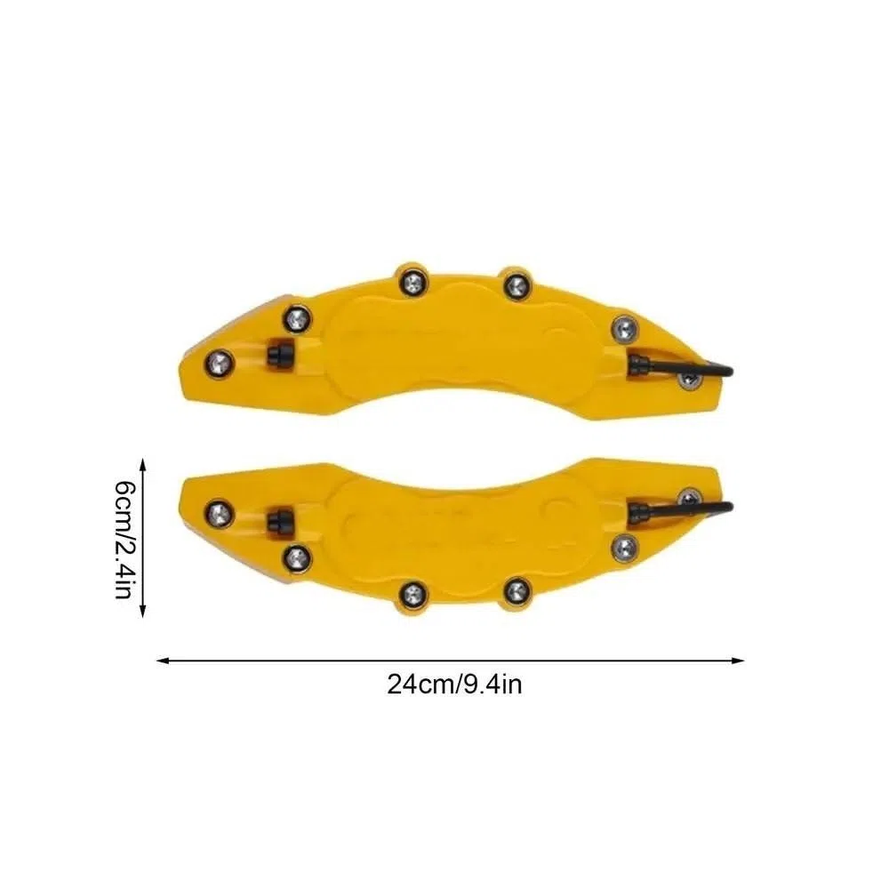 Osłona Zacisku Hamulca Osłony zacisków hamulców tarczowych samochodowych, osłony piast kół, uniwersalna dekoracja(Yellow S)