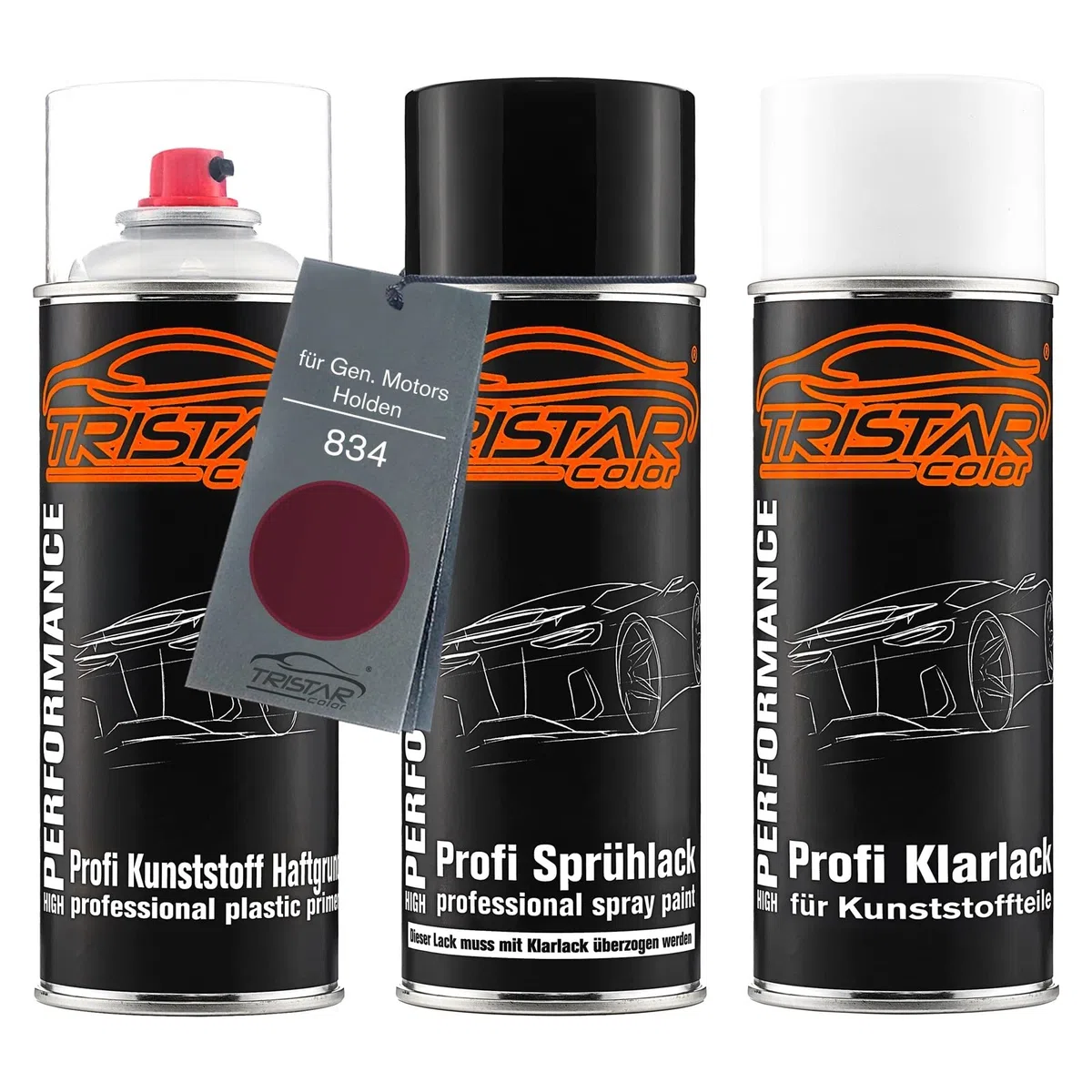 TRISTARcolor Zestaw w sprayu do plastiku do Gen. Motors 834 Red Mahogany