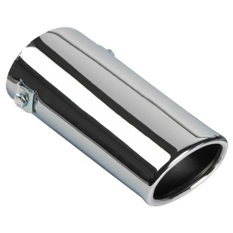 Wykończenie rury wydechowej stal/chrom - owalny 80x60mm - długość 165mm - złącze ->55 mm