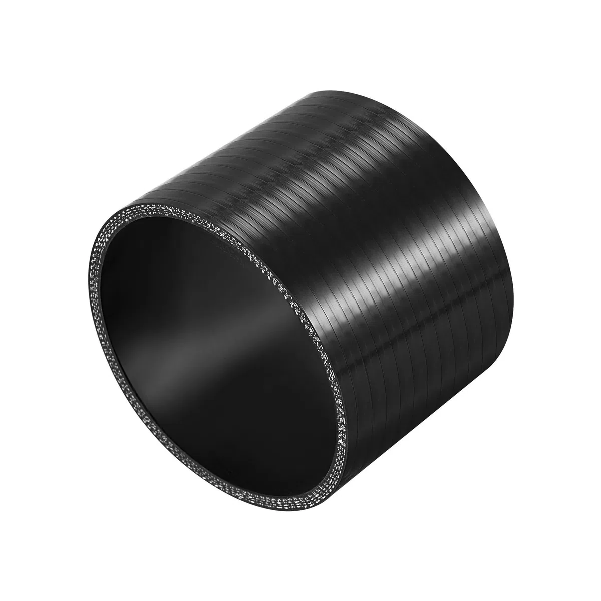 25mm-127mm ID Wysokiej jakości prosta silikonowa złączka rurowa wzmocniona prostym wężem dolotowym turbosprężarki czarna(127mm)