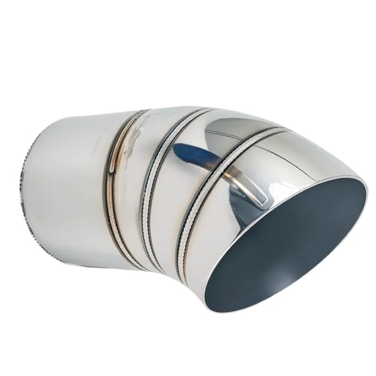 tłumik końcowy 51mm 63mm końcówka tłumika wydechowego spawana rury wydechowej ze stali nierdzewnej 2 cale,5 cala wydech(Silver 51-89)