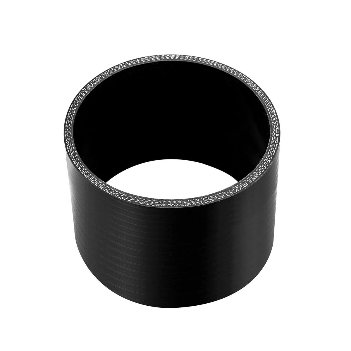 25mm-127mm ID Wysokiej jakości prosta silikonowa złączka rurowa wzmocniona prostym wężem dolotowym turbosprężarki czarna(127mm)