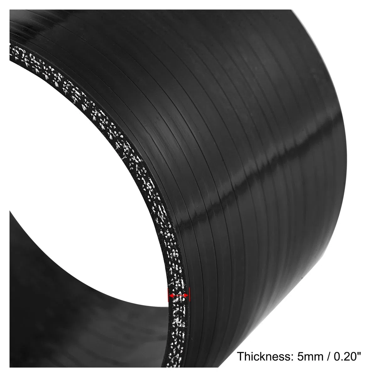 25mm-127mm ID Wysokiej jakości prosta silikonowa złączka rurowa wzmocniona prostym wężem dolotowym turbosprężarki czarna(127mm)