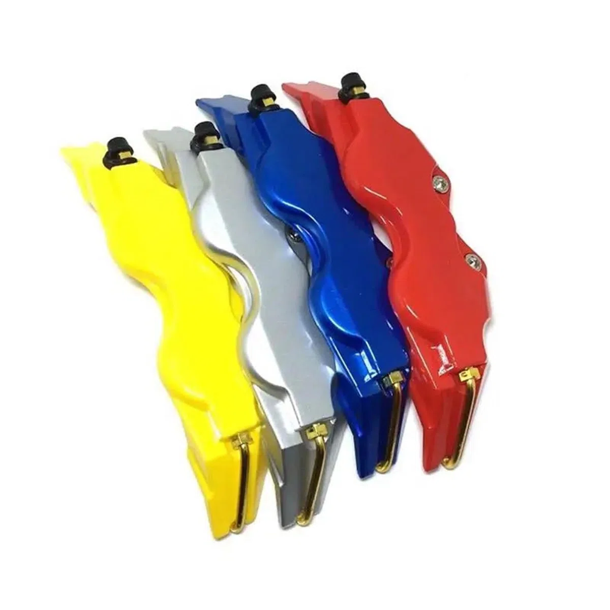 Osłona Zacisku Hamulca Osłony na piastę koła samochodu, 2 szt./zestaw, uniwersalne osłony zacisków hamulcowych 3D, stylowe, zestaw, przód, tył(Red,M)